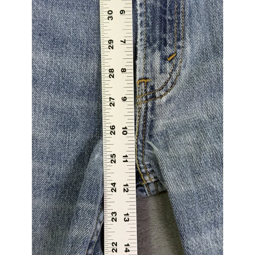 Levis 505 Jeans Mens 36x32 Blue Light Wash Denim‎ Straight Mid Rise Workwear
